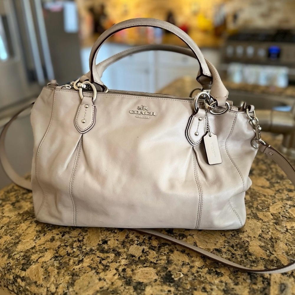 Coach Beige Leather Satchel